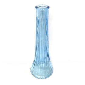 Blue Glass Ashley Bud Vase 21.5cm