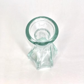 Clear Glass Catalina Twisted Bud Vase 13cm