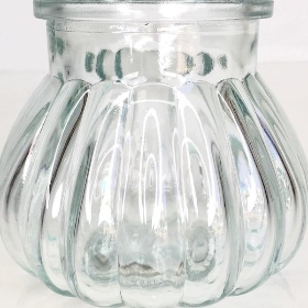 Clear Glass Bubble Vase 7.5cm