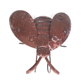 Rusty Ladybird Pot Decoration 13cm
