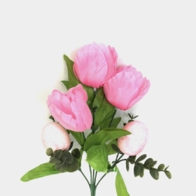 Pink Tulip & Egg Bush 34cm