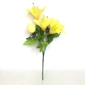 Yellow Lily & Egg Bush 34cm