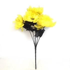 Yellow Glittered Rose Bush 35cm