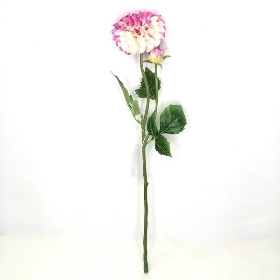 White-Pink Dahlia 59cm