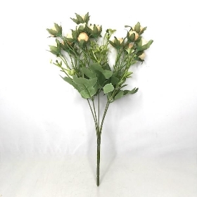 Cream Rosebud Bush 33cm