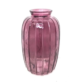Purple Chicago Lined Bud Vase 12cm