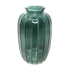Green Chicago Lined Bud Vase 12cm
