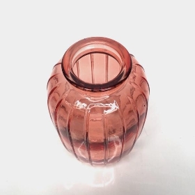 Peach Chicago Lined Bud Vase 12cm