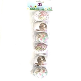 Bunny Hanging Eggs 6cm