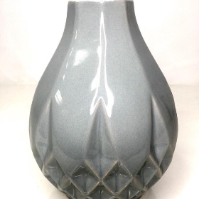 Grey Ceramic Pico Vase 19cm