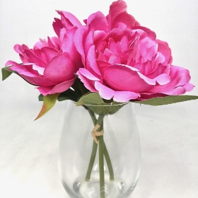 Pink Peony in Vase 20cm