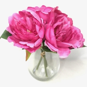 Pink Peony in Vase 20cm