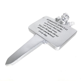 Someone Special Silver Cherub Stake 22cm