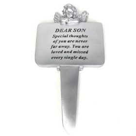 Son Silver Cherub Stake 22cm