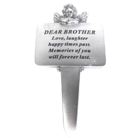 Brother Silver Cherub Stake 22cm