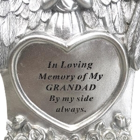 Grandad Praying Angel Heart 18cm