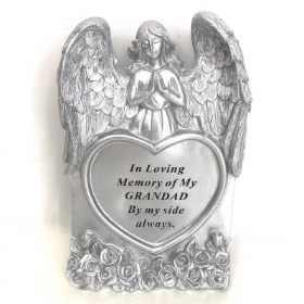 Grandad Praying Angel Heart 18cm