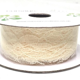 Cream Lace Ribbon 30mm