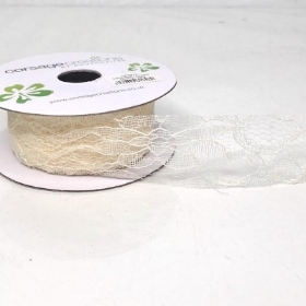 Cream Lace Ribbon 30mm