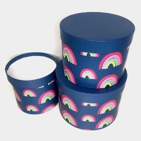 Rainbow Hat Box Set of 3