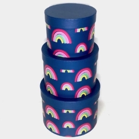 Rainbow Hat Box Set of 3