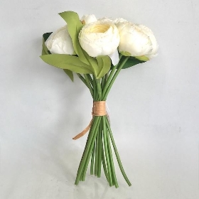 White Ranunculus Bundle 25cm