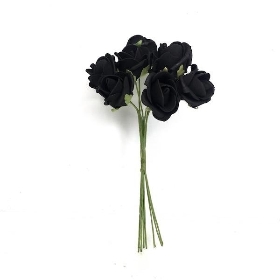 Black Foam Rosebud 22cm
