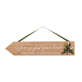 Welcome To Our Wedding Arrow 40cm