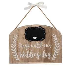 Wedding Countdown Plaque 20cm