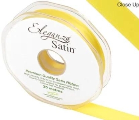 Yellow Satin Ribbon 15mm