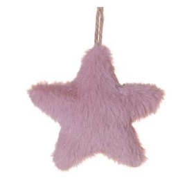Pink Fur Star 12cm