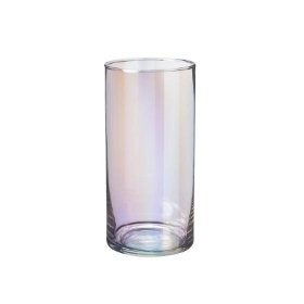 25cm Iridescent Cylinder Vase 
