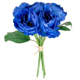 Royal Blue Princess Peony Bunch 30cm