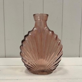 Rose Pink Shell Vase 17cm