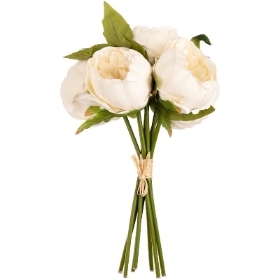 Ivory Aurora Peony Bunch 40cm