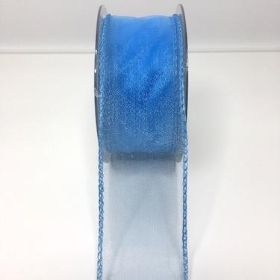 Light Blue Organza Ribbon 50mm