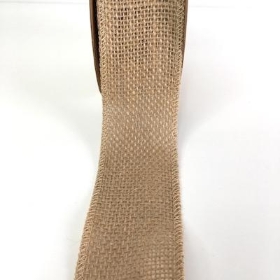 Natural Hessian Ribbon 50mm