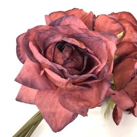 Dusky Mauve Rose Bundle 25cm